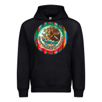 Black Mexico Coat of Arms Urban Hoodie - texasbilliewilder