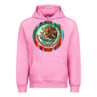 Fuchsia Pink Mexico Coat of Arms Urban Hoodie - texasbilliewilder