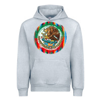 Heather Grey Mexico Coat of Arms Urban Hoodie - texasbilliewilder
