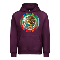 Mauve Wine Mexico Coat of Arms Urban Hoodie - texasbilliewilder