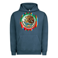 Pigment Midnight Navy Mexico Coat of Arms Urban Hoodie - texasbilliewilder
