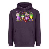 Plum mardi gras coffee cups Heavyweight Hoodie - MaliasSmallBusiness