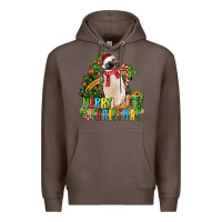 Coffee Merry Christmas Penguin Premium Hoodie - LillyAllenDesigns