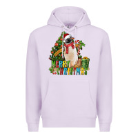 Lilac Merry Christmas Penguin Premium Hoodie - LillyAllenDesigns
