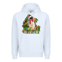 White Merry Christmas Penguin Premium Hoodie - LillyAllenDesigns