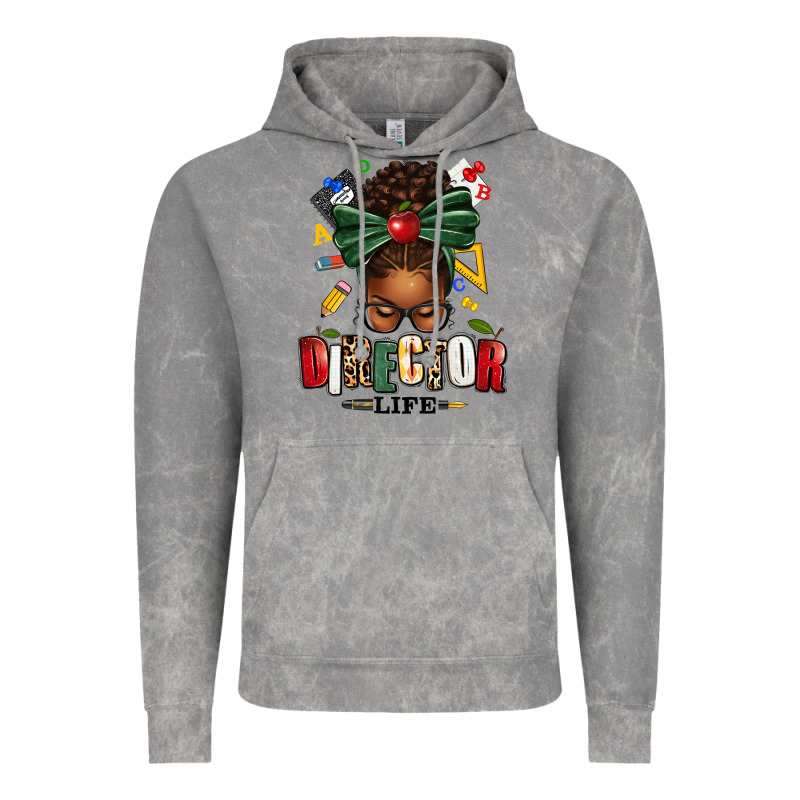 Director Life Afro Messy Bun Vintage Hoodie by texasbilliewilder | Teevron