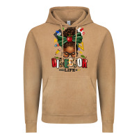 Vintage Camel director life afro messy bun Vintage Hoodie - texasbilliewilder