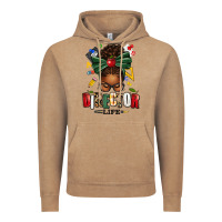Vintage Coffee director life afro messy bun Vintage Hoodie - texasbilliewilder