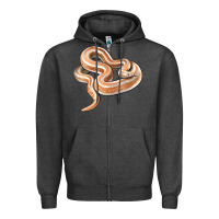 Rosy Boa Snake Illustrations Zipper Hoodie | Teevron