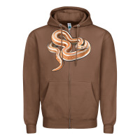 Chestnut Rosy Boa Snake Illustrations Zipper Hoodie - LillyAllenDesigns
