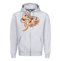 Heather Grey Rosy Boa Snake Illustrations Zipper Hoodie - LillyAllenDesigns