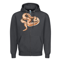 Smoke Rosy Boa Snake Illustrations Zipper Hoodie - LillyAllenDesigns