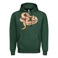Sports Green Rosy Boa Snake Illustrations Zipper Hoodie - LillyAllenDesigns