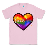 Bubblegum Pink love is love heart Classic Tee - JahusDesignShop