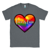 Charcoal Heather love is love heart Classic Tee - JahusDesignShop