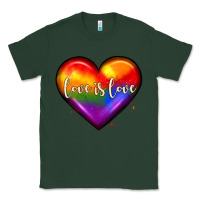 Sports Green love is love heart Classic Tee - JahusDesignShop
