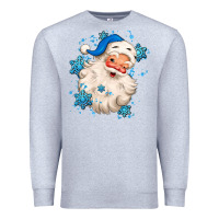 Heather Grey winter christmas santa claus Premium Sweatshirt - MaliasSmallBusiness