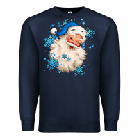 Navy winter christmas santa claus Premium Sweatshirt - MaliasSmallBusiness