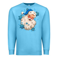 Ocean Blue winter christmas santa claus Premium Sweatshirt - MaliasSmallBusiness