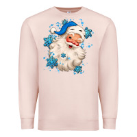 Pale Pink winter christmas santa claus Premium Sweatshirt - MaliasSmallBusiness