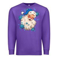 Purple winter christmas santa claus Premium Sweatshirt - MaliasSmallBusiness