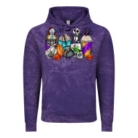 Cloud Purple halloween cartoon characters coffee cups Vintage Hoodie - Zillion Design Studio