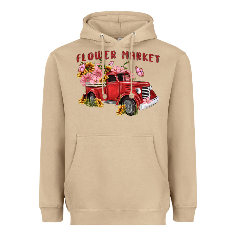 Flower Market Heavyweight Hoodie by MaliasSmallBusiness | Teevron