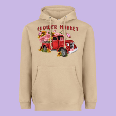 Flower Market Heavyweight Hoodie Designed By Maliassmallbusiness