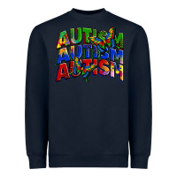 Navy autism autism autism Heavyweight Sweatshirt - Zillion Design Studio