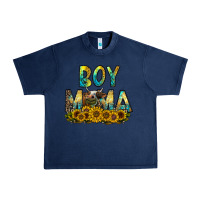 Navy boy mama Urban Heavy Tee - CowhideDigitalArt