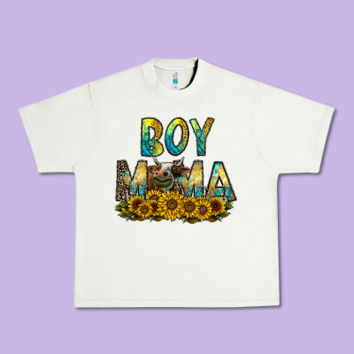 Boy Mama Urban Heavy Tee Designed By Cowhidedigitalart