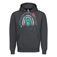 Smoke nurse life spring stethoscope heart rainbow Zipper Hoodie - BarkalooDesign