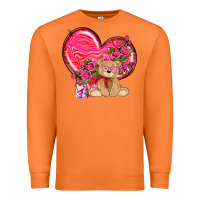 Carrot valentines heart with bear Premium Sweatshirt - NancyCooperArtShop