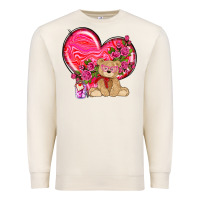 Sandshell valentines heart with bear Premium Sweatshirt - NancyCooperArtShop