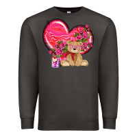 Smoke valentines heart with bear Premium Sweatshirt - NancyCooperArtShop