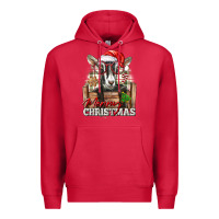 Cardinal Merry Christmas Alpine Goat Premium Hoodie - LillyAllenDesigns