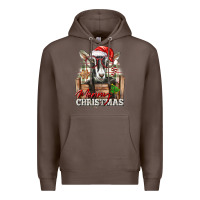 Coffee Merry Christmas Alpine Goat Premium Hoodie - LillyAllenDesigns
