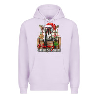 Lilac Merry Christmas Alpine Goat Premium Hoodie - LillyAllenDesigns