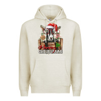 Oatmeal Heather Merry Christmas Alpine Goat Premium Hoodie - LillyAllenDesigns