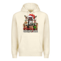 Sandshell Merry Christmas Alpine Goat Premium Hoodie - LillyAllenDesigns