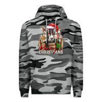 Slate Camo Merry Christmas Alpine Goat Premium Hoodie - LillyAllenDesigns