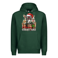 Sports Green Merry Christmas Alpine Goat Premium Hoodie - LillyAllenDesigns