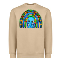 Autism Elephant Rainbow Heavyweight Sweatshirt | Teevron