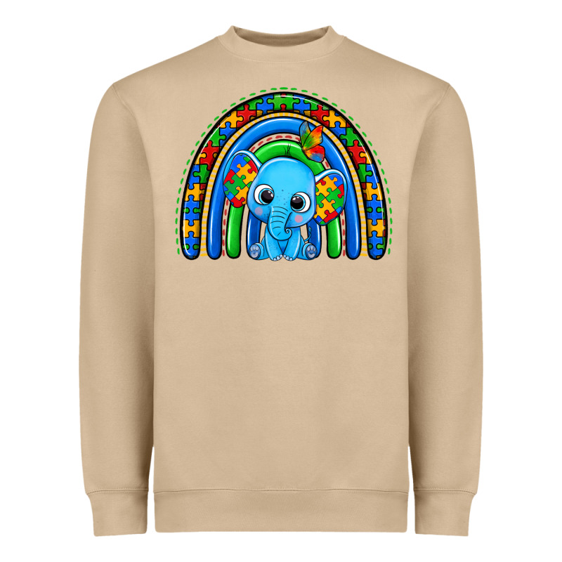 Autism Elephant Rainbow Heavyweight Sweatshirt by Zillion Design Studio | Teevron