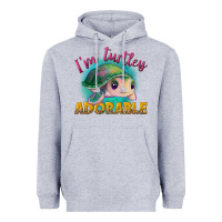Heather Grey i'm turtley adorable Heavyweight Hoodie - NancyCooperArtShop