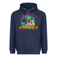 Navy i'm turtley adorable Heavyweight Hoodie - NancyCooperArtShop