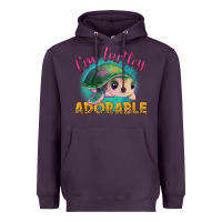 Plum i'm turtley adorable Heavyweight Hoodie - NancyCooperArtShop