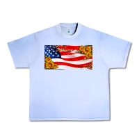 Grape Ice usa flag and sunflower license plate Urban Heavy Tee - HRA Design Shop