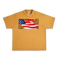 Peanut Butter usa flag and sunflower license plate Urban Heavy Tee - HRA Design Shop