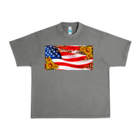 Tornado usa flag and sunflower license plate Urban Heavy Tee - HRA Design Shop